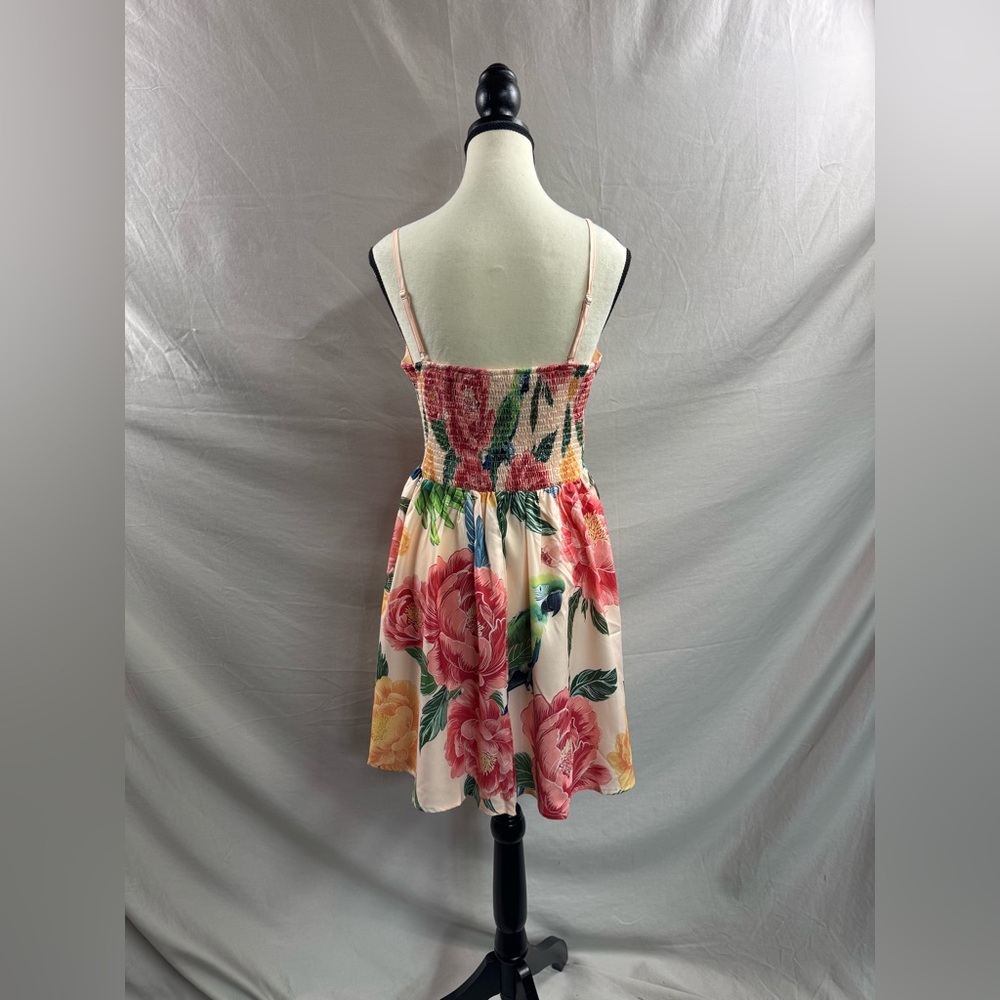 Boho Floral Print V-Neck Mini Dress - Picture 9 of 9